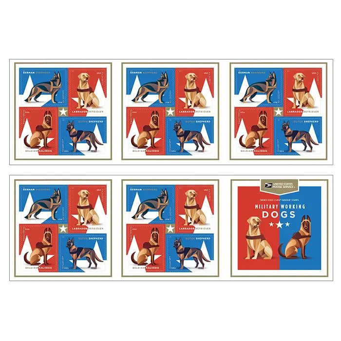 2019 USPS Military Working Dogs Forever Stamps