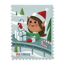 USPS 2022 Holiday Elves Forever Stamps