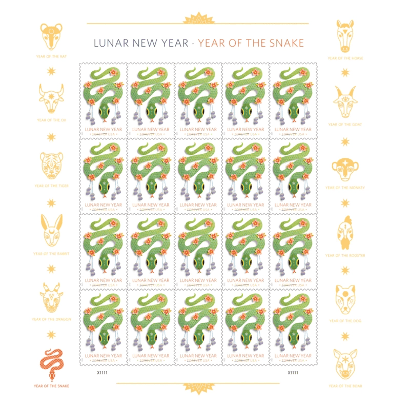 2025 Lunar New Year Year of the SnakeStamps