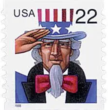 1998 US Uncle Sam Postage Stamps