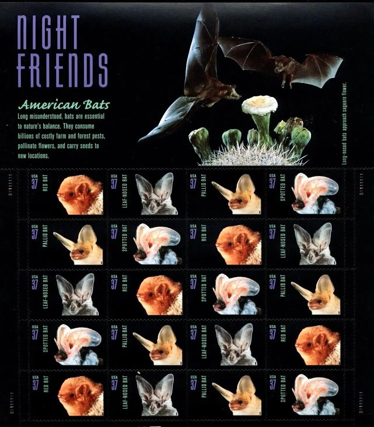 2002  US  American  Bats  Stamp