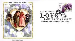 USPS 2010 LOVE Pansies in a Basket Collectible Stamps