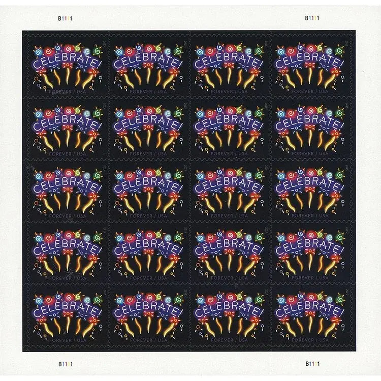 USPS 2011 Neon Celebrate Forever Stamp