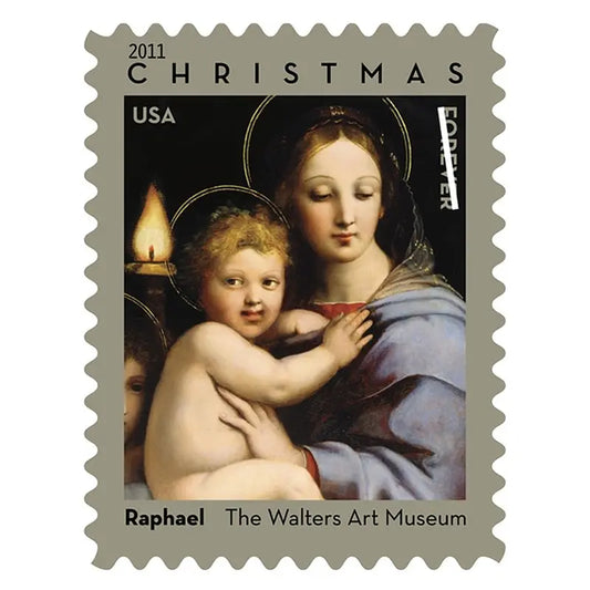 2011 USPS Raphael Madonna of the Candelabra Stamps