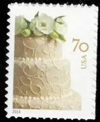 2014 US Wedding Cake Postage Stamps