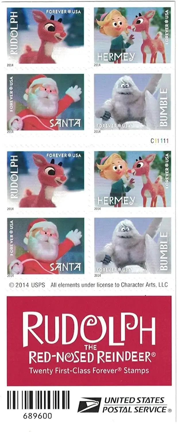 usps 2014 rudolph forever stamp