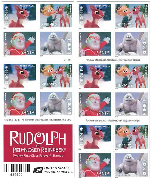 usps 2014 rudolph forever stamp