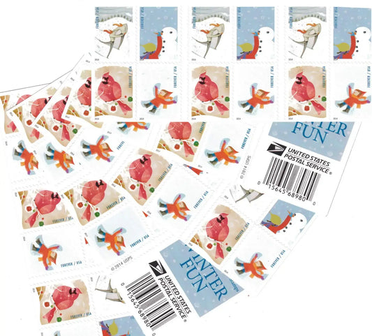 USPS 2014 Winter Fun Forever Stamp Wholesale Sales