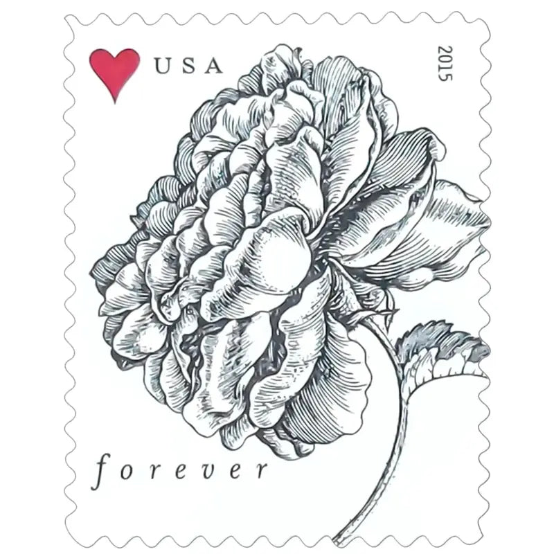 usps 2015 vintage rose forever wedding stamps