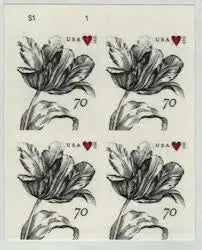 2015  Vintage  Tulip  Pane  Postage  Wedding  Stamps