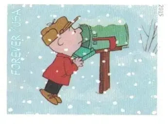 USPS 2015 Charlie Brown Xmas Forever Stamps