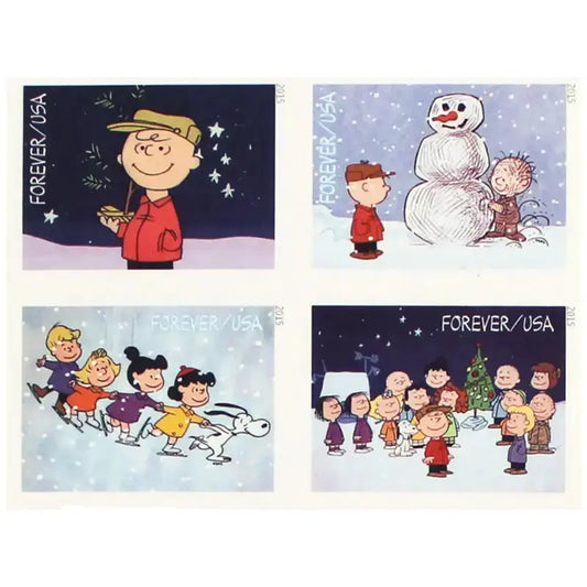 USPS 2015 Charlie Brown Xmas Forever Stamps