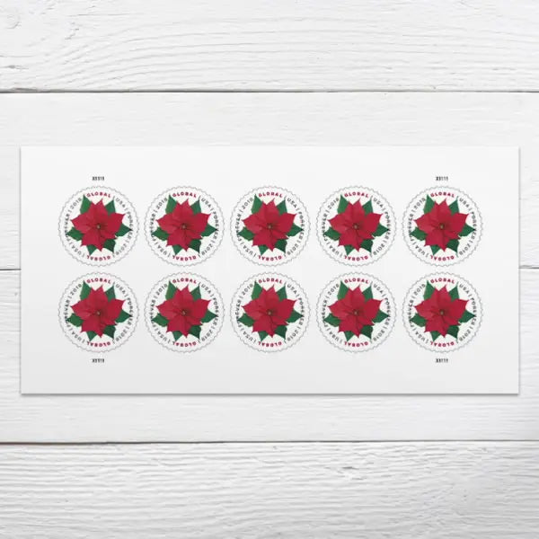 2018 USPS Global Poinsettia Stamps