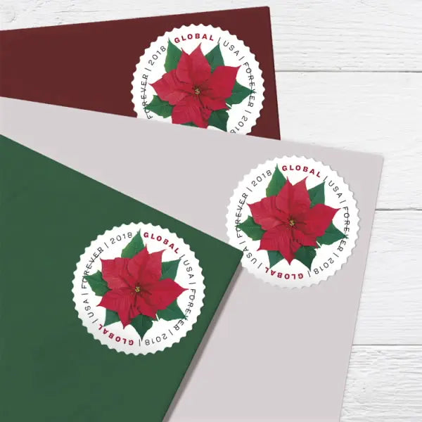 2018 USPS Global Poinsettia Stamps
