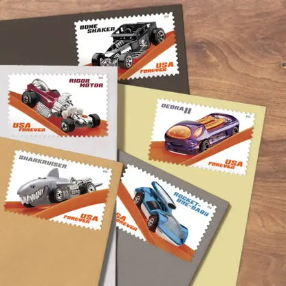 2018  usps  hot  wheels  stamps