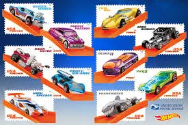 2018  usps  hot  wheels  stamps