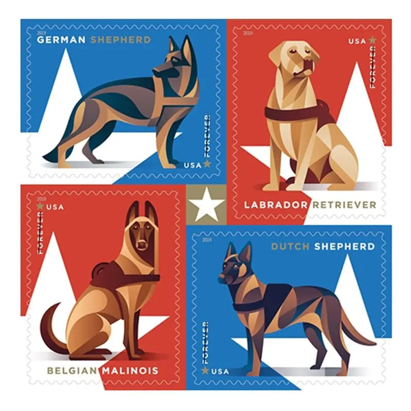 2019 USPS Military Working Dogs Forever Stamps