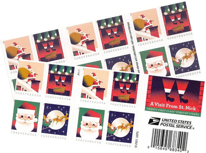 USPS 2021 A Visit from St Nick Forever Stamp