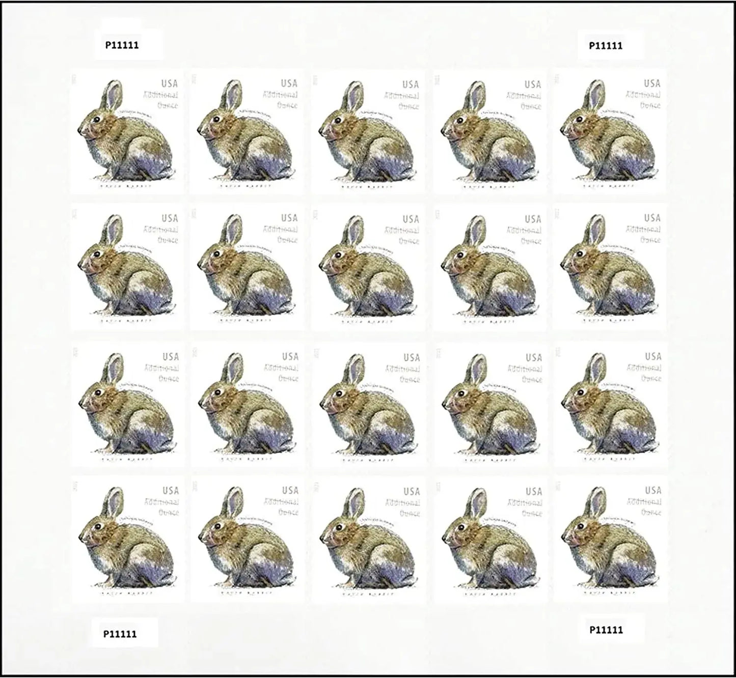 USPS 2021 Brush Rabbit Forever Stamp