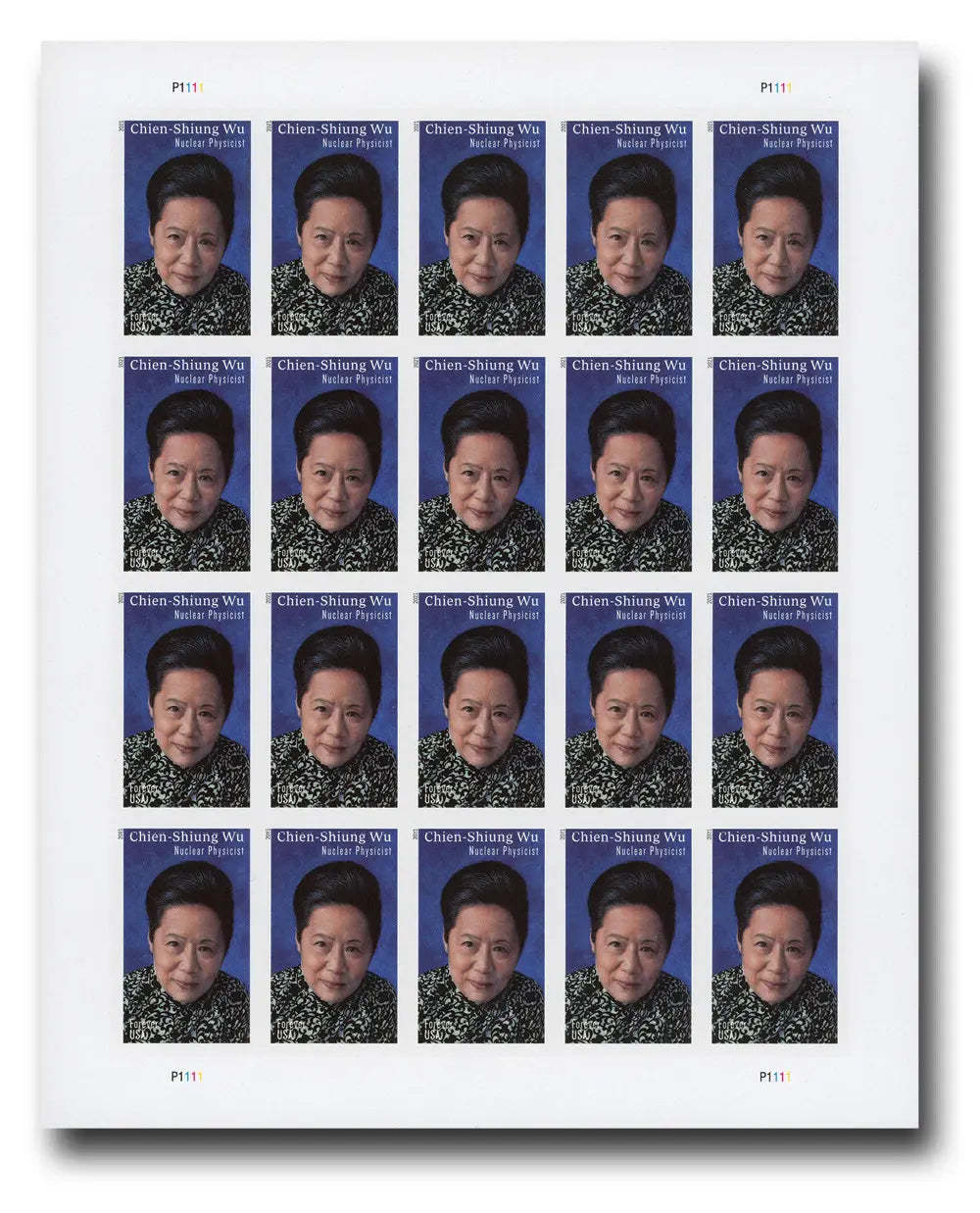 2021 USPS Imperforate Chien Shiung Wu First Class Forever Stamp