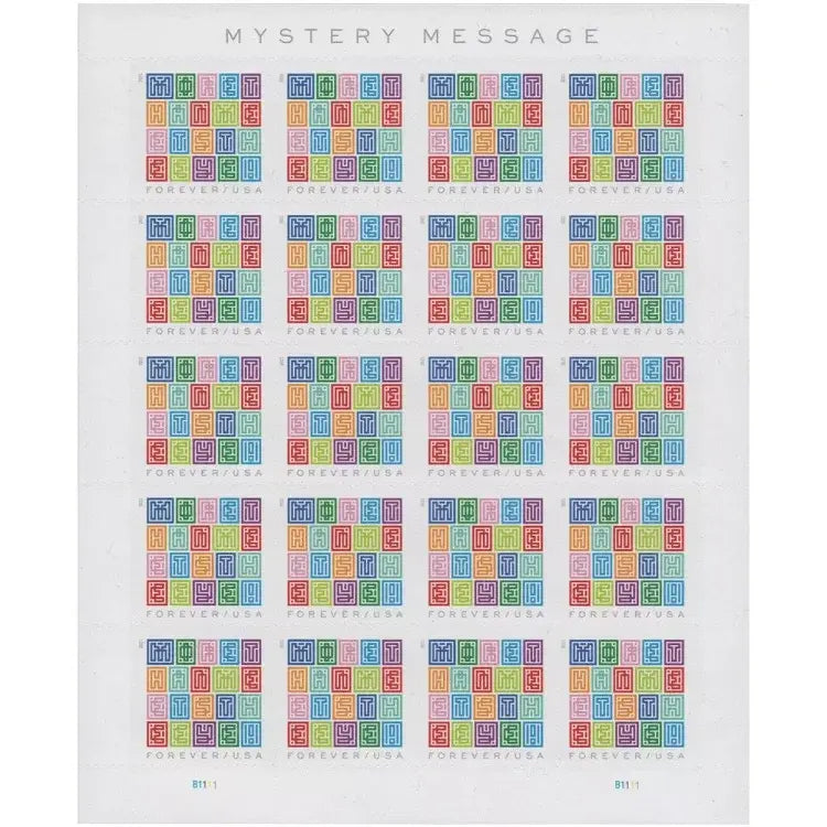 2021  usa  mystery  message  stamps