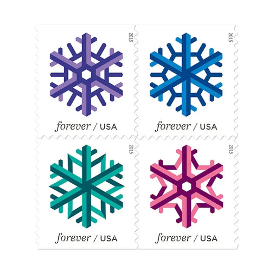 USPS 2015 Geometric Snowflakes Forever Stamp