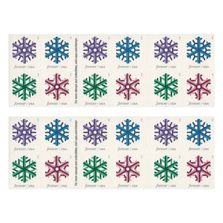 USPS 2015 Geometric Snowflakes Forever Stamp