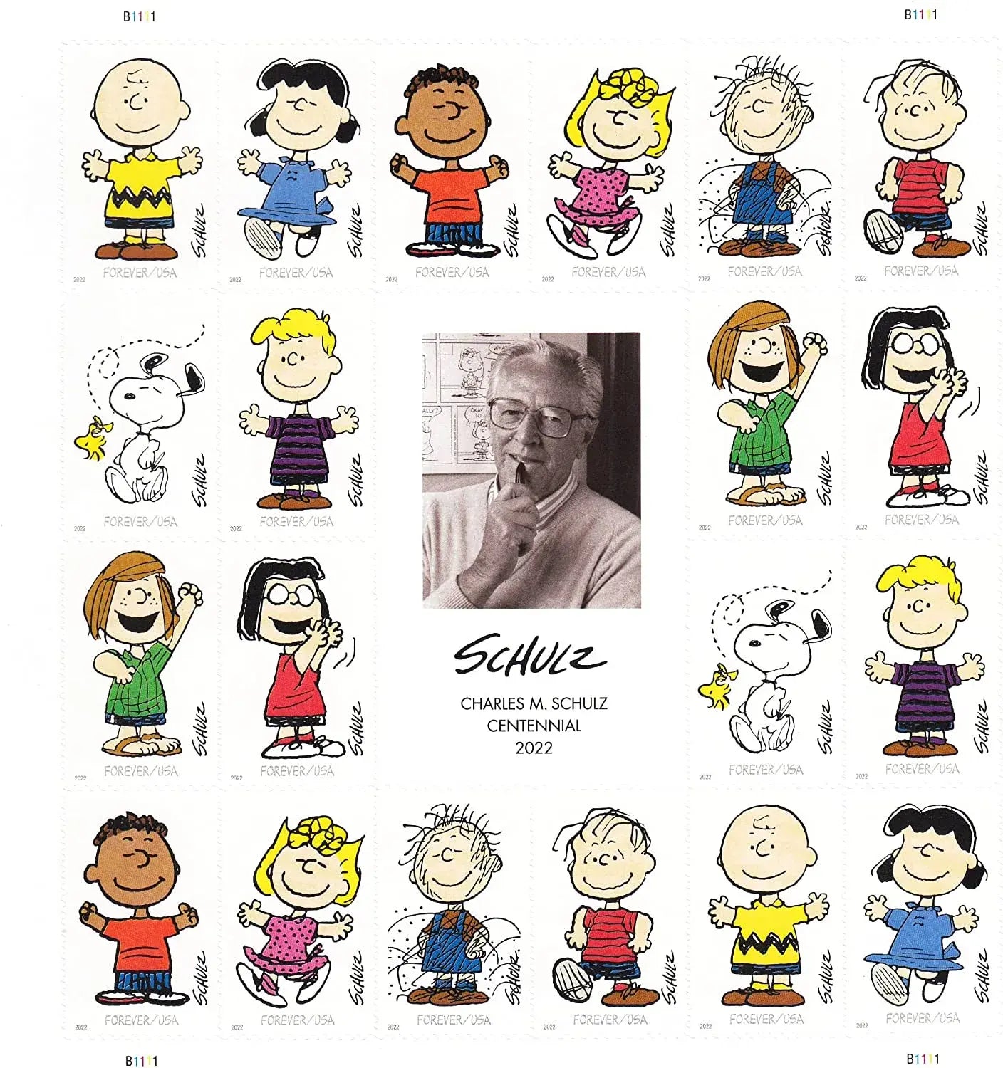 USPS 2022 Charles M Schulz Forever Stamps