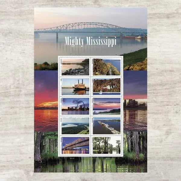 2022  USPS  Mighty  Mississippi  Forever  Stamp