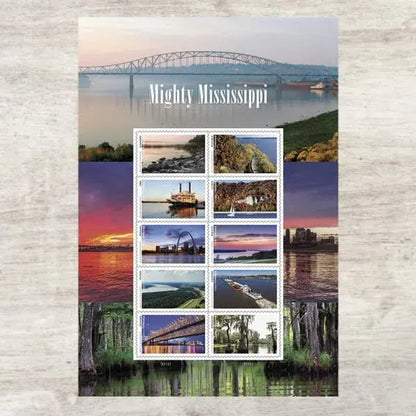 2022  USPS  Mighty  Mississippi  Forever  Stamp