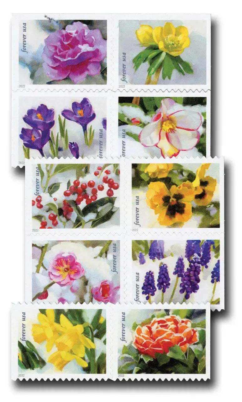 USPS 2022 Snowy Garden Beauty Forever Stamp