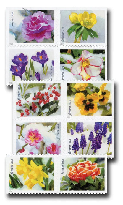 USPS 2022 Snowy Garden Beauty Forever Stamp