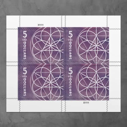 2022  US  $5  Floral  Geometry  Stamp