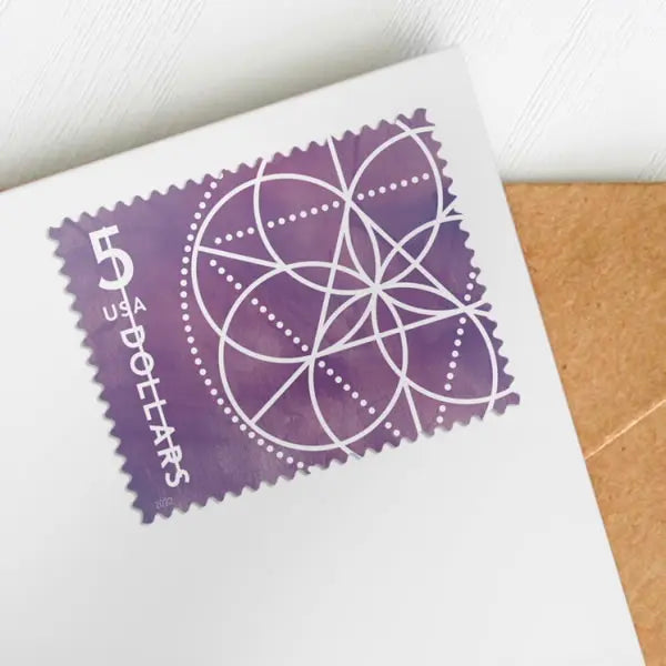 2022  US  $5  Floral  Geometry  Stamp