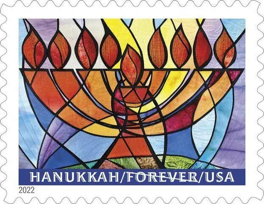 2022  usa  hanukkah  stamps