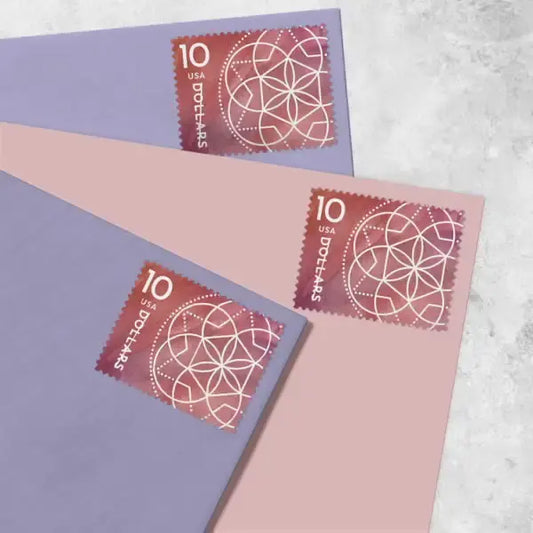 2023  US  10  Dollar  Floral  Geometry  Stamp