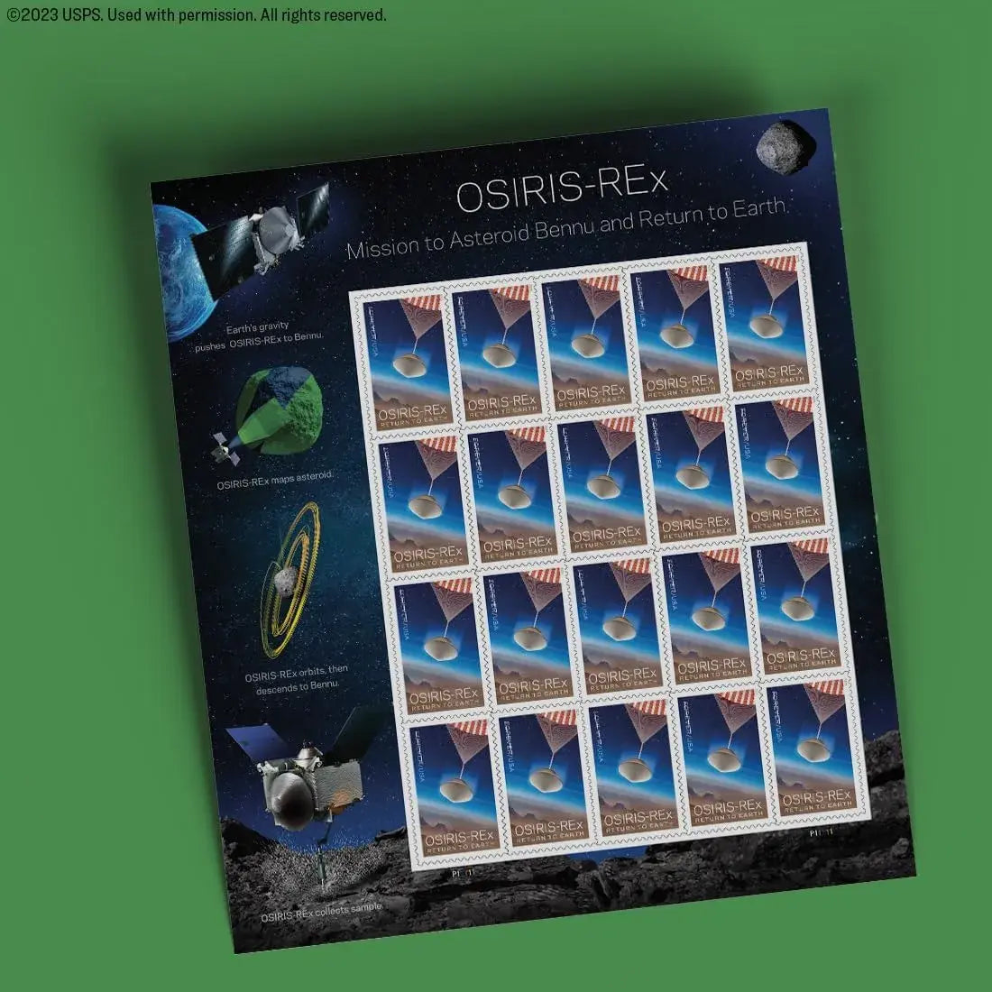 2023 USPS OSIRIS REx-Mission to Asteroid Bennu Stamp