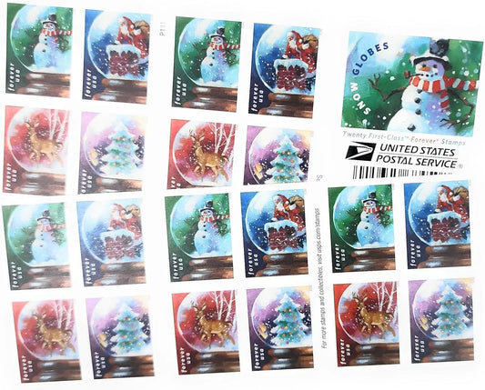 USPS 2023 Snow Globes Stamp