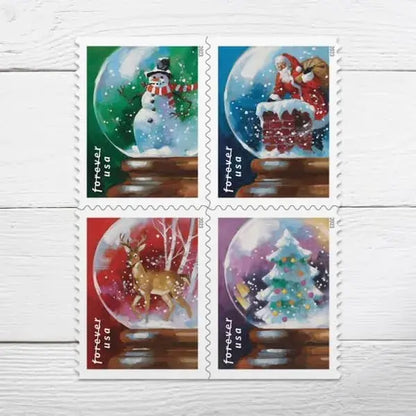 USPS 2023 Snow Globes Stamp
