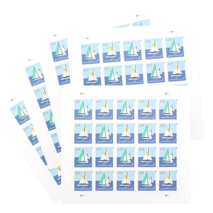 2023 USPS Sailboats Postcard Forever First Class Stamps