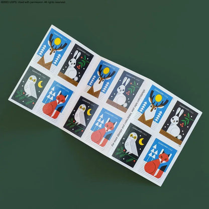 USPS 2023 Winter Woodland Animals Forever Stamp