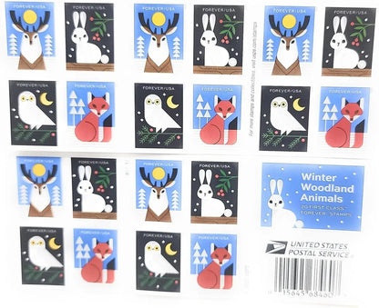 USPS 2023 Winter Woodland Animals Forever Stamp