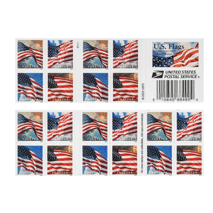2024 usps us flags forever first class postage stamps