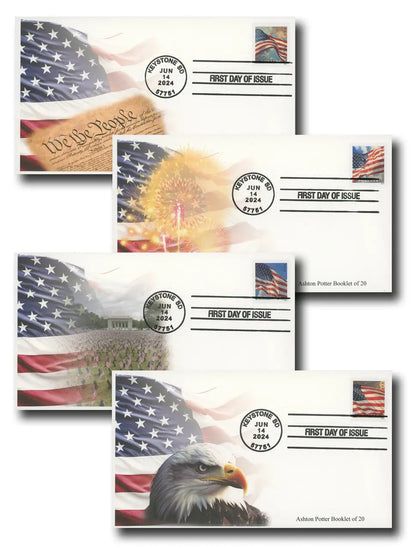 2024 usps us flags forever first class postage stamps