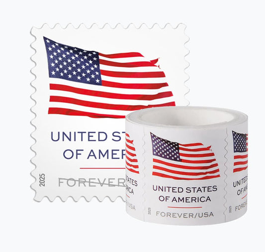 U.S. Flag 2025 Stamps roll coil of 100