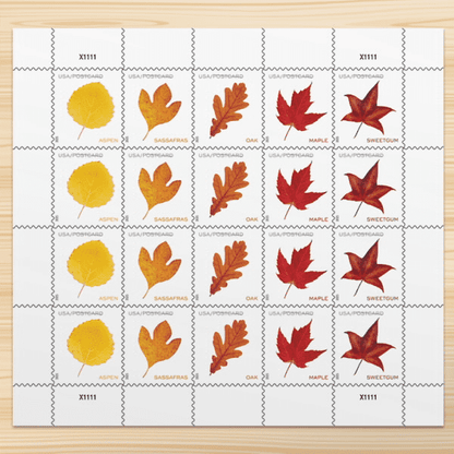 2025 Vibrant Leaves Postcard Stamps