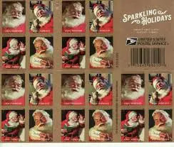 USPS 2018 Sparkling Holidays Santa Forever Stamp