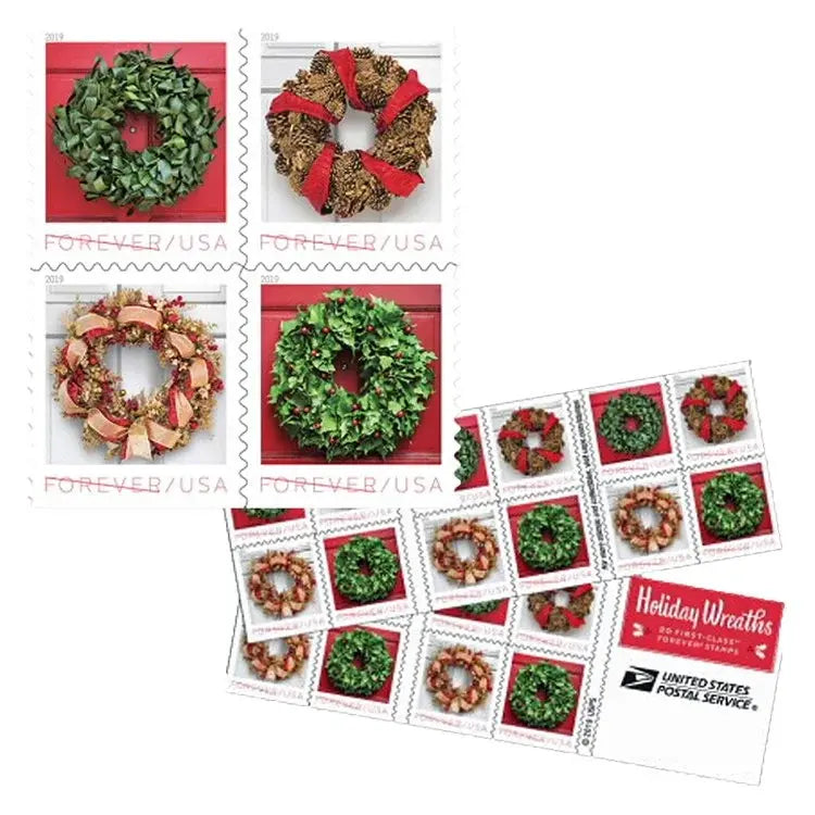 USPS 2019 Holiday Wreaths Forever Stamp