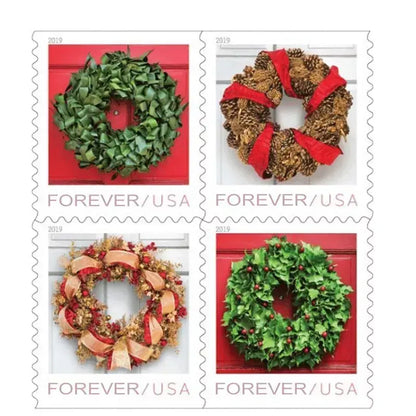 USPS 2019 Holiday Wreaths Forever Stamp