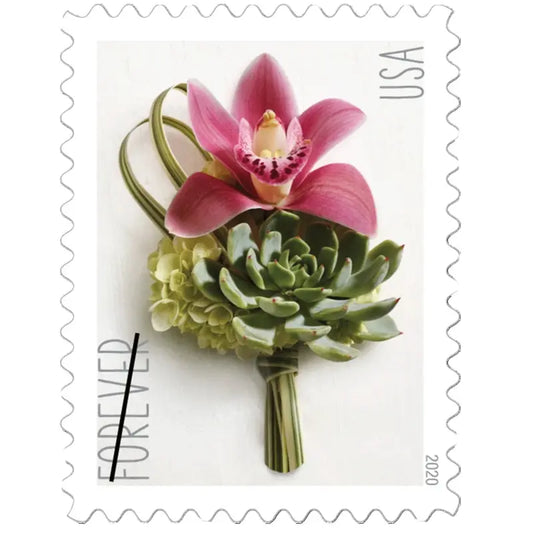 Contemporary Boutonniere Forever Postage 2020 US Stamps
